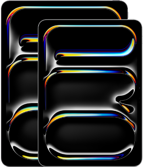 Front view of a 13-inch iPad Pro and 11-inch iPad Pro