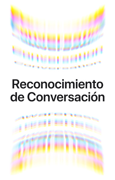 Ambience sound waves as colorful arcs, top and bottom, text on center reads: Conversation Awareness