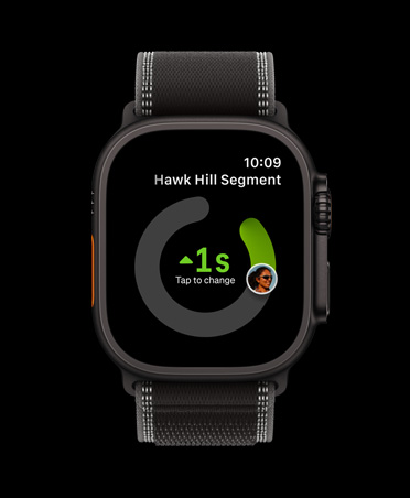 Apple Watch Ultra 3, Farbe Schwarz, Titangehäuse, Strava App, Trainingskarten: Laufen outdoor, Rad outdoor, Laufen indoor, Armband, Trail Loop, Farbe Schwarz/Kohlegrau