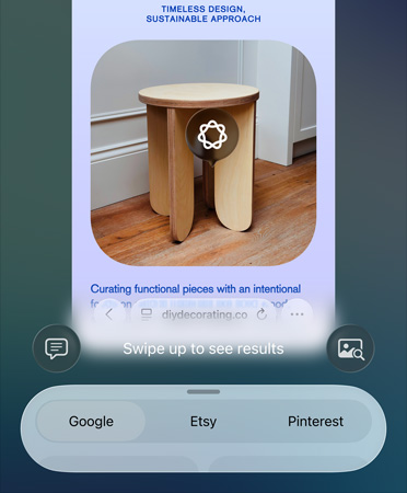 Visuaalinen äly ‑ominaisuus käytössä
