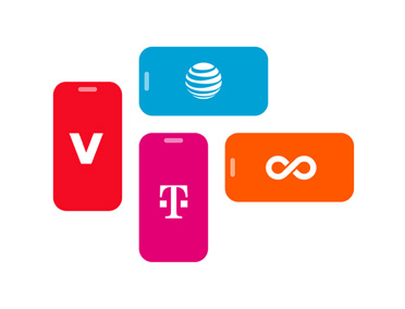 Verizon, AT&T, T- mobile, Boost mobile